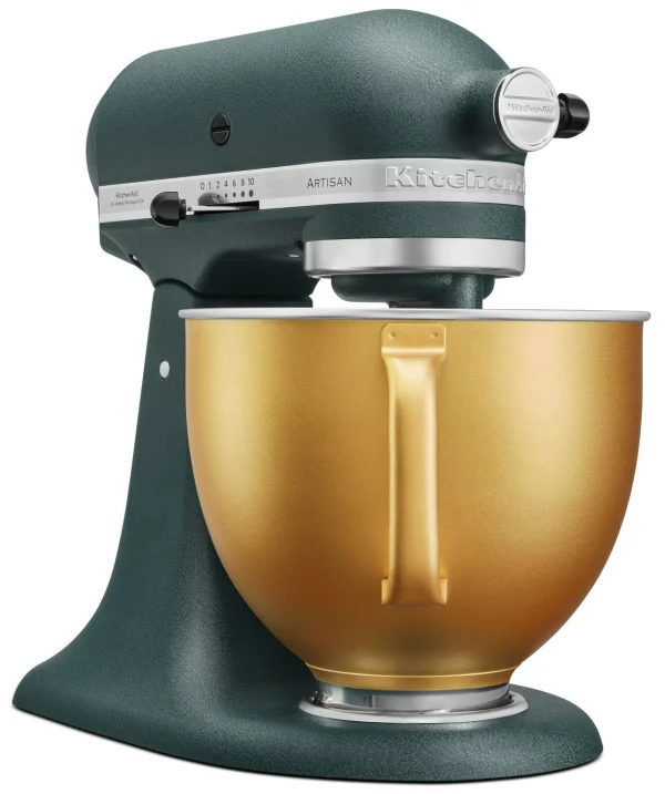KitchenAid Küchenmaschine ARTISAN 156PS In Pebbled Palm Mit Goldener Schüssel 4