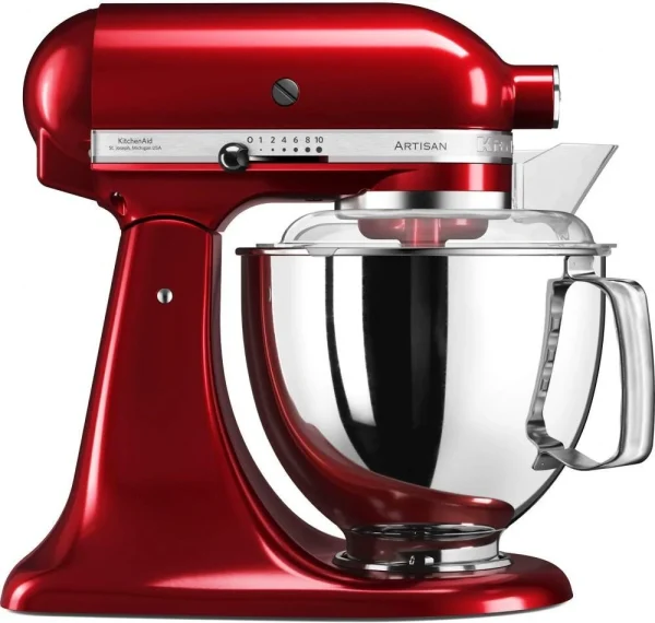 KitchenAid Küchenmaschine ARTISAN 175PS In Liebesapfelrot Mit Speiseeismaschine 7