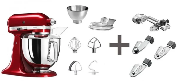 KitchenAid Küchenmaschine ARTISAN 175PS In Liebesapfelrot Mit Spiralschneider 1