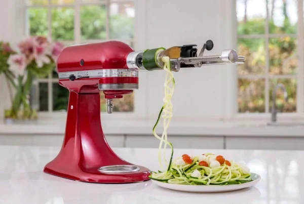KitchenAid Küchenmaschine ARTISAN 175PS In Liebesapfelrot Mit Spiralschneider 12