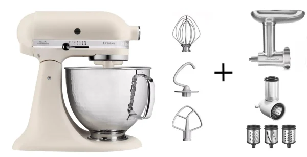 KitchenAid Küchenmaschine ARTISAN 156PS Fresh Linen Kochprofi-Set 1