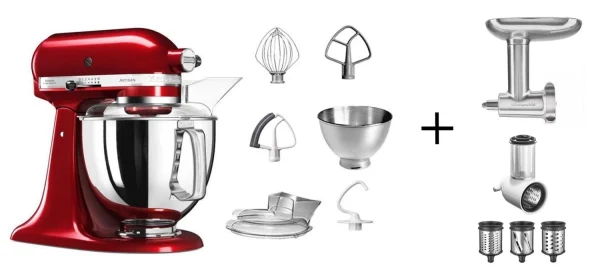 KitchenAid Küchenmaschine ARTISAN 175PS Liebesapfelrot Kochprofi-Set 1