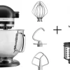 KitchenAid Küchenmaschine ARTISAN 156PS In Mattschwarz Mit Gemüseschneider 23