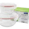 Glasslock Frischhaltebehälter Rund, Klein, 2er-Set (1000 Ml, 2000 Ml) 5