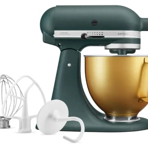 KitchenAid Küchenmaschine ARTISAN 156PS In Pebbled Palm Mit Goldener Schüssel 9
